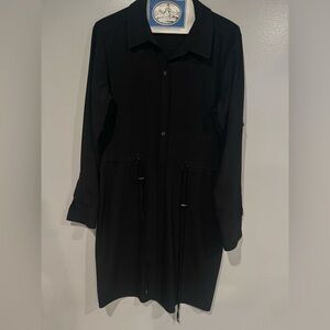 Calvin Klein Black Longline Trench Coat